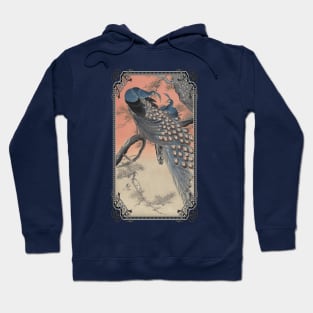 Two peacocks on tree branch Hoodie